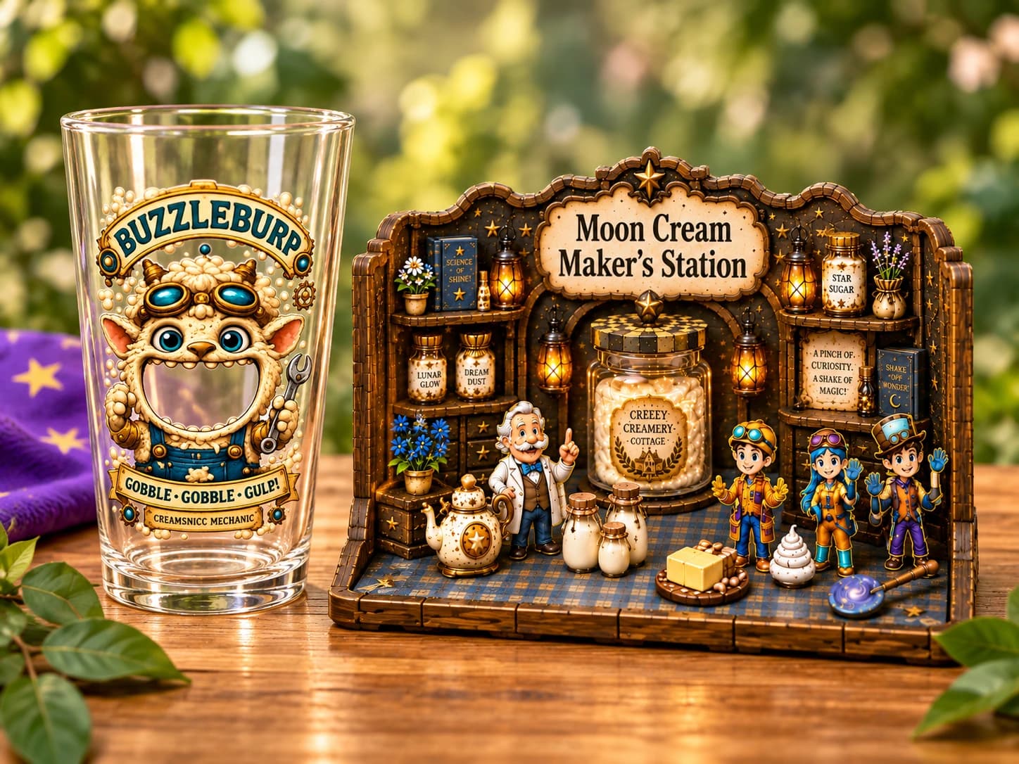 Buzzleburp goblet and Moon Cream Maker’s Station, the Creely Creamery Cottage adventure