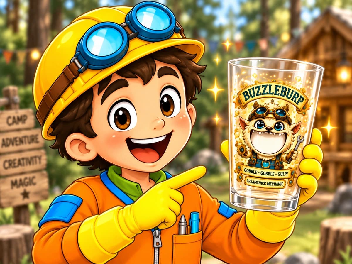 A Gizmo Guru demonstrating the Buzzleburp goblet