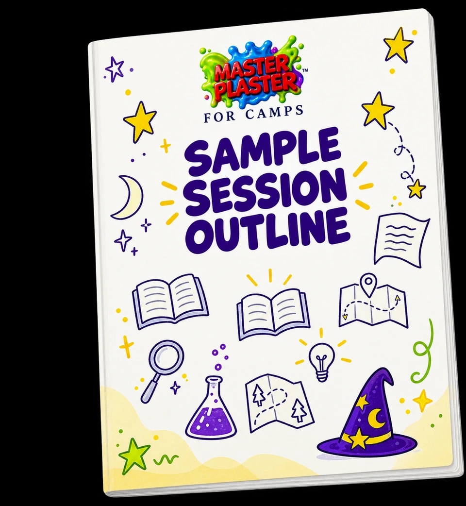 Master Plaster Sample Session Outline with story, science and magic illustrations