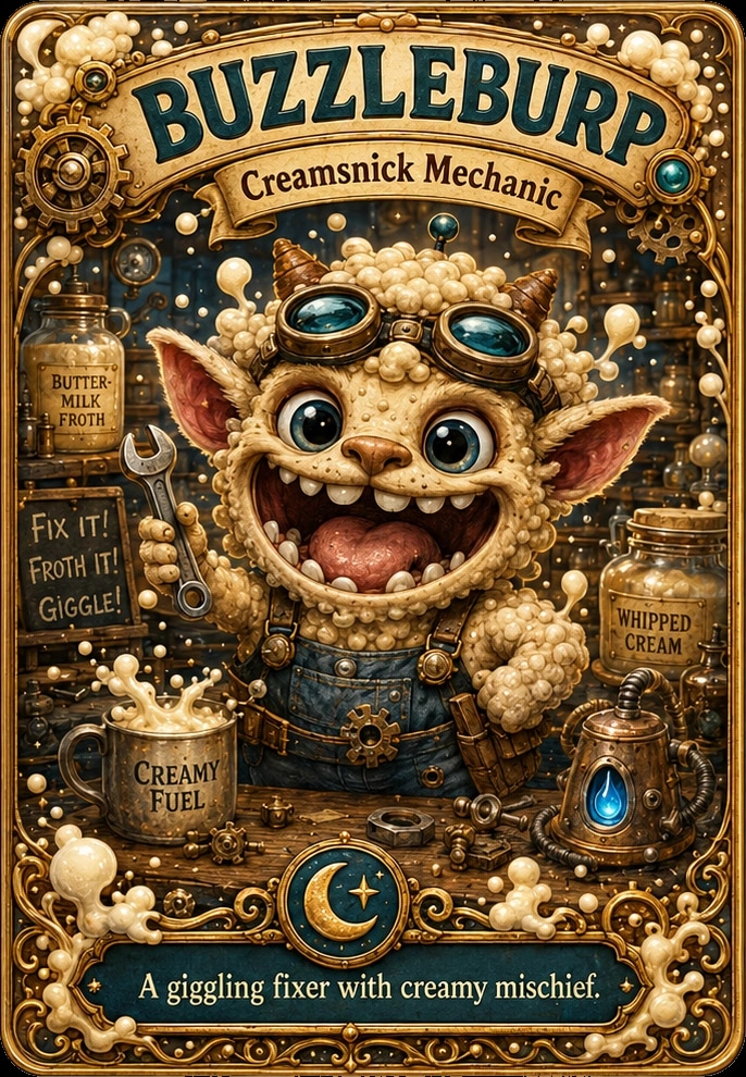 Buzzleburp Creamsnick Mechanic character card