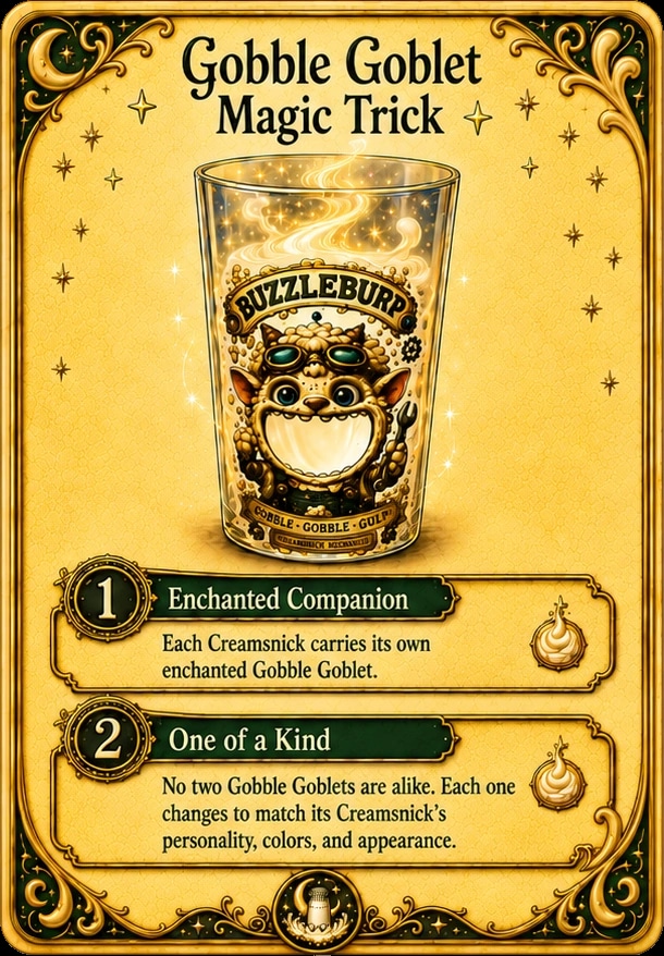 Gobble Goblet magic trick card